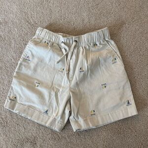 Boys J.Crew Crewcuts Embroidered Khaki Shorts Size 10
